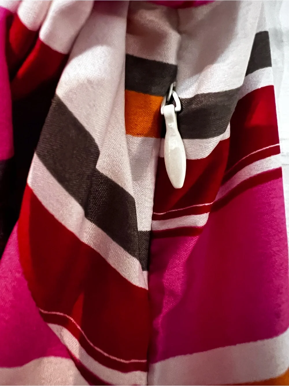 Banana Republic 3/4 Warm Neutral Print Striped Top